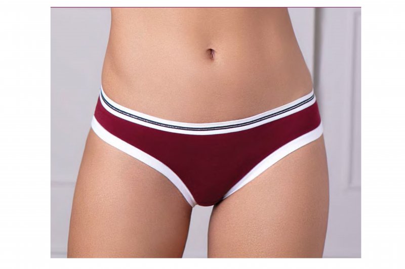 Cotonella dámské kalhotky GD315 2PACK  bordeaux/šedá  | Vermali.cz
